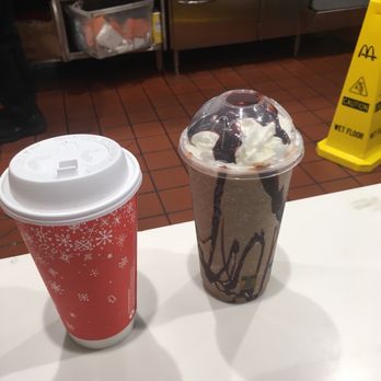 McDonald's - Large Hot Premium Coffee & Large Mocha Frappe - Burgers Near Me - Hayward, California