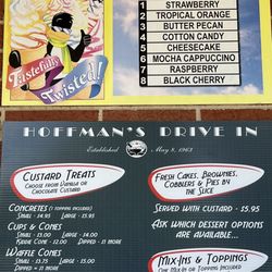 Hoffman's Drive In - Menu