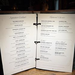 Boston House - Speakeasy Menu