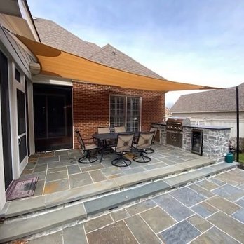 Camel Custom Canvas Shop - Shade Sail over Patio and Outdoor Kitchen by Camel Canvas - Awnings Near Me - Knoxville, Tennessee Camel Custom Canvas Shop - Shade Sail over Patio and Outdoor Kitchen by Camel Canvas - Awnings Near Me - Knoxville, Tennessee
