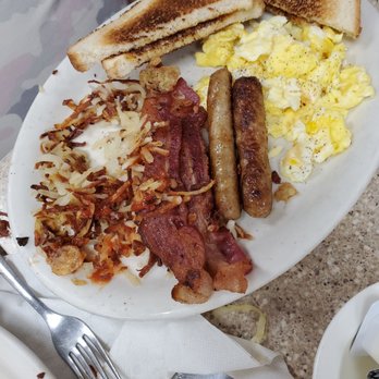 Mark's Midtown Coney Island Restaurant - Breakfast scramble egg bacon and sausage with toast - Diners Near Me - Ann Arbor, Michigan