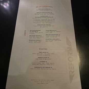 Reforma - Menu - Dance Clubs Near Me - Palm Springs, California Reforma - Menu - Dance Clubs Near Me - Palm Springs, California
