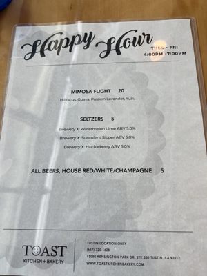 Menu photo 7 Toast Kitchen & Bakery Tustin, CA