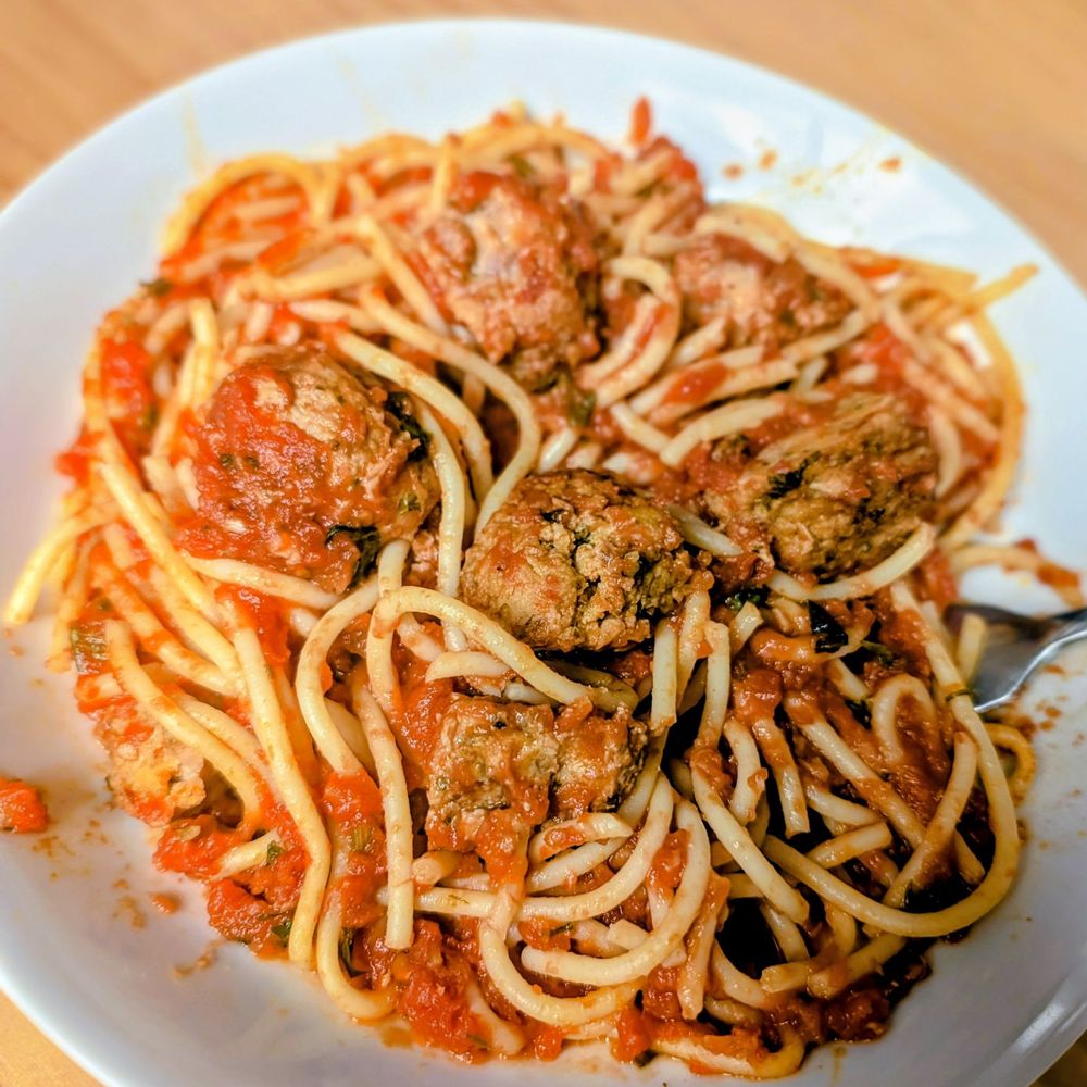 The Neighborhood - Spaghetti Marinara with House made meatballs. My kids have been eating one order of this for the last 2 days, huge portions! - Pizza Near Me - Seattle, Washington The Neighborhood - Spaghetti Marinara with House made meatballs. My kids have been eating one order of this for the last 2 days, huge portions! - Pizza Near Me - Seattle, Washington