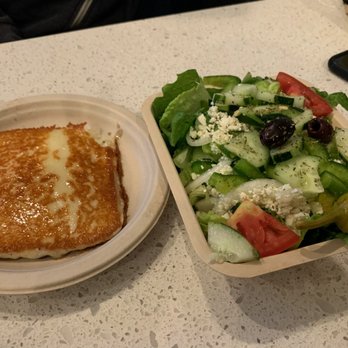 Olive Tree Greek Grill - Fried greek cheese Small Greek salad - Greek Near Me - Viera, Florida