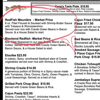 Coop's Place - Get the Redfish Meuniere!! - Cajun/Creole Near Me - New Orleans, Louisiana