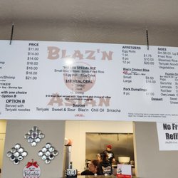 Blaz'n Asian - Menu February 2023