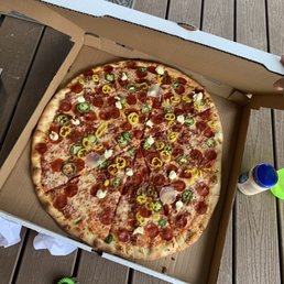 Maverick with banana peppers Maverick with banana peppers