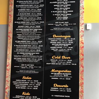 Rusty Taco - Menu - Tex-Mex Near Me - Albuquerque, New Mexico