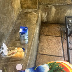 Ralphs - This is the filth Ralphs non courtesy of customers having zero tables ir chairs to eat bought there outside.