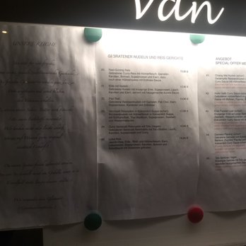 Restaurant Van - Outside Menu - Pan Asian Near Me - Stuttgart, BW