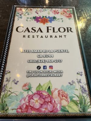Menu photo 2 Casa Flor La Puente, CA Menu photo 2 Casa Flor La Puente, CA