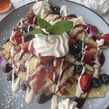 Flips Pancake House - Berry Crepes and cream cheese - Coffee & Tea Near Me - Davenport, Iowa