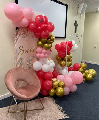 Sweet 16 - We will assist you all the way from color schemes/themes to the very last details. We welcome your ideas and provide expertise based on your needs. Our staff gets to know our clients' personalities and incorporate elements that represent who they are, and bring their vision to reality. All while budget friendly. Book today and leave it up to us! Stress free. Sweet 16 - We will assist you all the way from color schemes/themes to the very last details. We welcome your ideas and provide expertise based on your needs. Our staff gets to know our clients' personalities and incorporate elements that represent who they are, and bring their vision to reality. All while budget friendly. Book today and leave it up to us! Stress free.