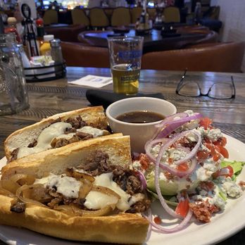 Rustic House - Al's Steak Dip with a salad - Pubs Near Me - Las Vegas, Nevada