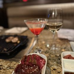The Melting Pot - Lychee martini and the original on grill.