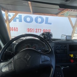 America Truck Driving School - Going over my Pre Trip Inspection.
