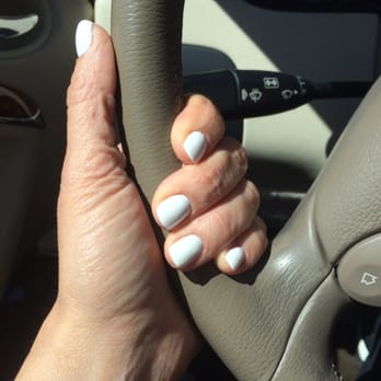 Nails By Shanna - Natural shape, white polish. - Nail Technicians Near Me