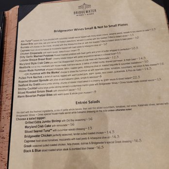 Bridgewater Wines and Dines - Menu - Beer, Wine & Spirits Near Me - Wilmington, North Carolina