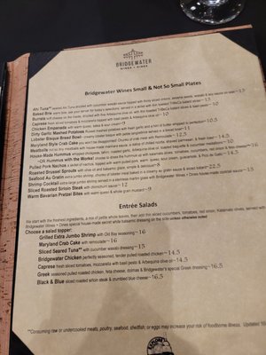 Menu photo 6 Bridgewater Wines and Dines Wilmington, NC