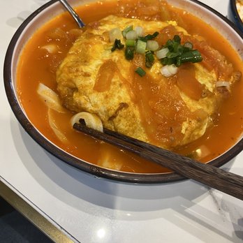Noodle St - Egg with Tomato Over Knife Cut Noodles - Noodles Near Me - Arcadia, California