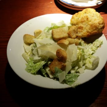 Red Lobster - Ceasars salad and a Cheddar biscuit - Seafood Near Me - Bridgeton, Missouri