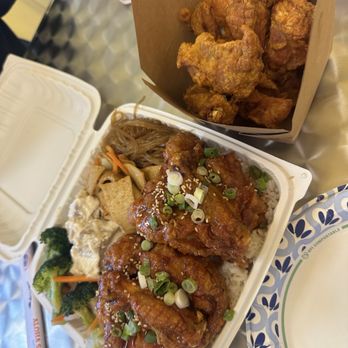 Jin’s Korean BBQ - Aloha Plate with Original Fried Chicken & Yangnmeon Chicken. - Hawaiian Near Me - Spring Valley, Nevada