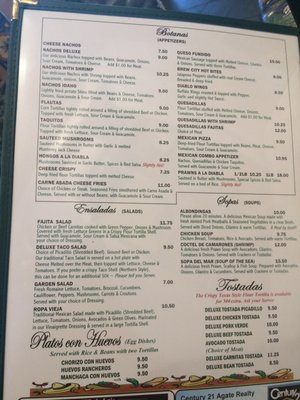 Menu photo 5 La Flor De Mexico Brookings, OR