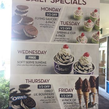 Carvel - Weekly specials! - Ice Cream & Frozen Yogurt Near Me - Sunrise, Florida