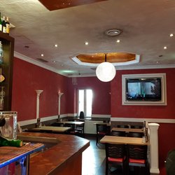 Marmaris Kebaphaus Frankfurt - Hinterer Bereich mit Musikfernsehen