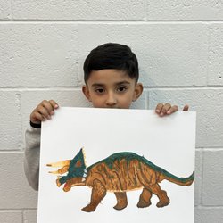 Art Studio - Move over, Jurassic Park -- this 5-year-old's got it covered.