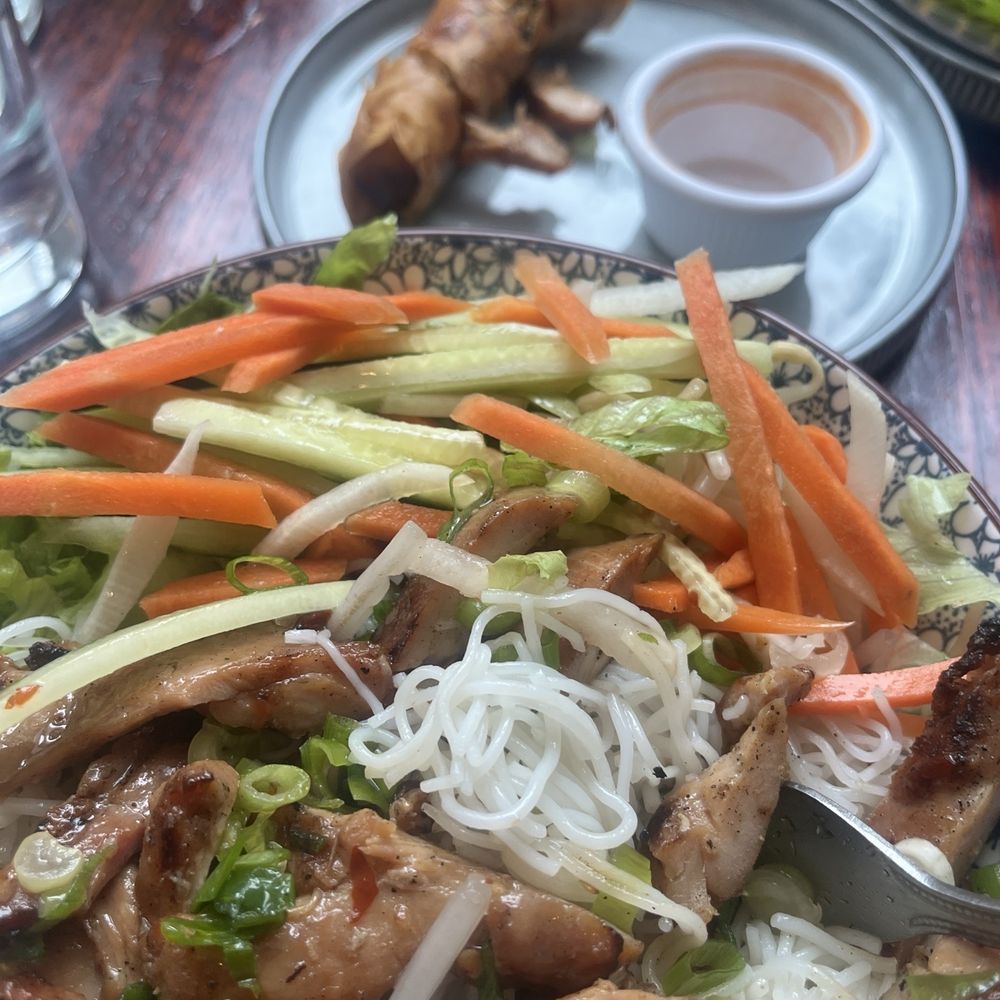 Saigon Kitchen - Vermicelli and marinated chicken with a spring roll - Vietnamese Near Me - Washington, DC, District of Columbia Saigon Kitchen - Vermicelli and marinated chicken with a spring roll - Vietnamese Near Me - Washington, DC, District of Columbia