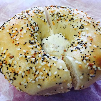 Bagels R US - Everything bagel w/ bacon & cheddar cream cheese - Bagels Near Me - Jacksonville, Florida Bagels R US - Everything bagel w/ bacon & cheddar cream cheese - Bagels Near Me - Jacksonville, Florida