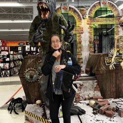 Spirit Halloween - My friend said look scared. I don't get scared