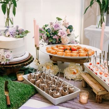 Above All Catering - Petite dessert station + HAPA Bakery cake! - Caterers Near Me - Anaheim, California