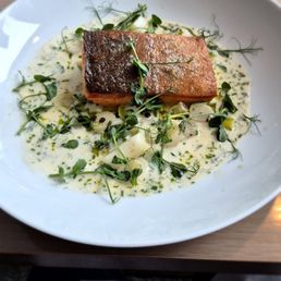 Pan-seared Salmon with Pasta