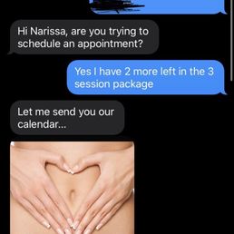 Text between me and the clinic Text between me and the clinic
