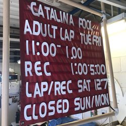 Catalina Swimming Pool - Pool hours