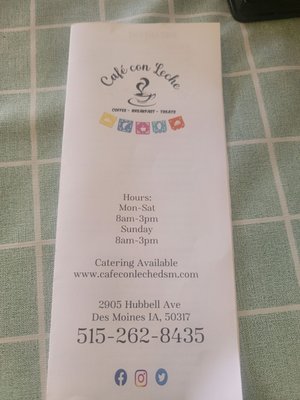 Menu photo 1 Cafe con Leche Des Moines, IA