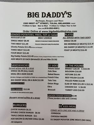 Menu photo 3 Big Daddy's BBQ Tulsa, OK Menu photo 3 Big Daddy's BBQ Tulsa, OK