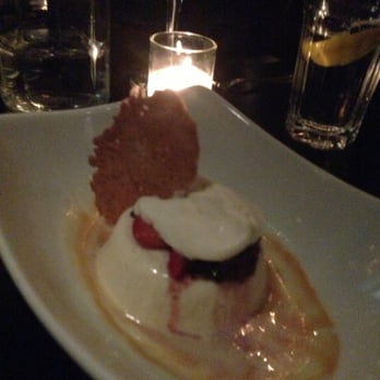 Dinner on Ludlow - White chocolate panna cotta with fresh berries - New American Near Me - New York, New York Dinner on Ludlow - White chocolate panna cotta with fresh berries - New American Near Me - New York, New York