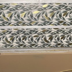 Stick on paper I used on bottom half of a window with no view. We are in middle of home renovations hence ugly window edging.