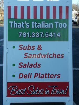That's Italian Too by null