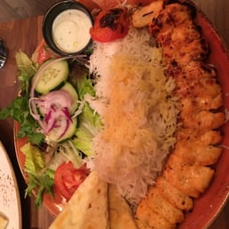 Flat Cut Chicken Kabob Plate