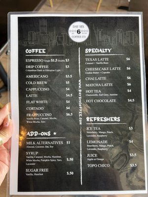 Menu photo 3 Day 6 Coffee Sugar Land, TX Menu photo 3 Day 6 Coffee Sugar Land, TX