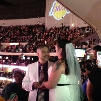 Sugarlips Esthetique - Our wedding :) staples center halftime at the Lakers Game - Eyelash Service Near Me - El Segundo, California
