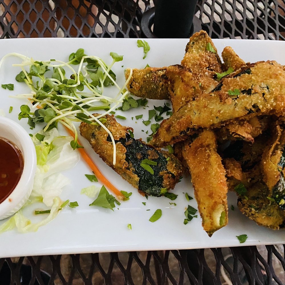 Blue Heron Restaurant - Ojo Green Chili Fries. - New American Near Me - Santa Fe, New Mexico Blue Heron Restaurant - Ojo Green Chili Fries. - New American Near Me - Santa Fe, New Mexico
