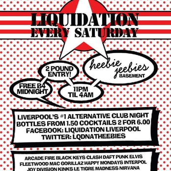 Heebie Jeebies - Liquidation Saturdays - Bars Near Me - Liverpool, XMS Heebie Jeebies - Liquidation Saturdays - Bars Near Me - Liverpool, XMS