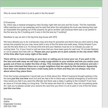 Edgewater Apartments - Notice from Edgewater manager. - Apartments Near Me - Seattle, Washington