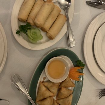 Thai Garden - Golden triangles Veg spring rolls - Thai Near Me - Keene, New Hampshire Thai Garden - Golden triangles Veg spring rolls - Thai Near Me - Keene, New Hampshire